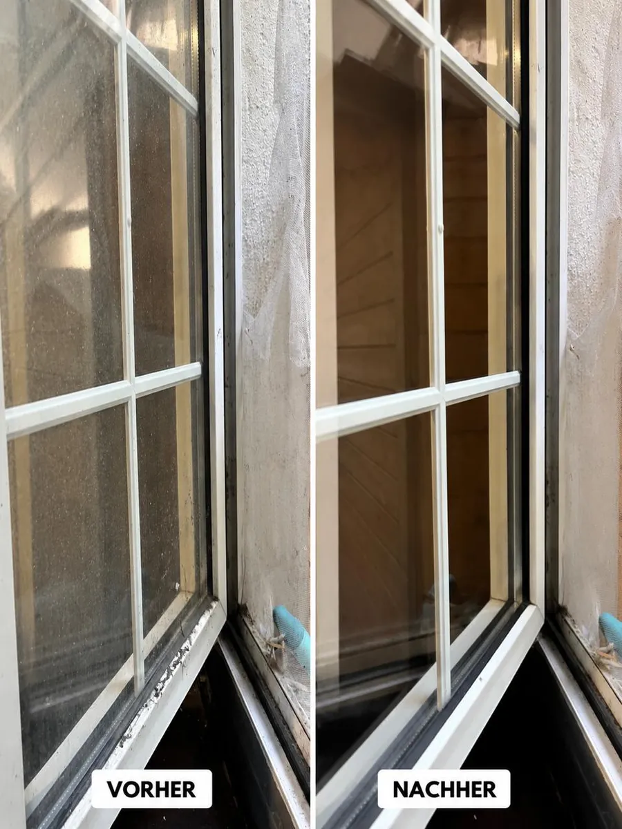 Fensterreinigung in Düsseldorf — Vergleich vorher/nachher, Beispiel 5